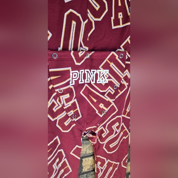 NWT Victoria's Secret PINK Collegiate Collection ASU onesie pajamas - Picture 6 of 7